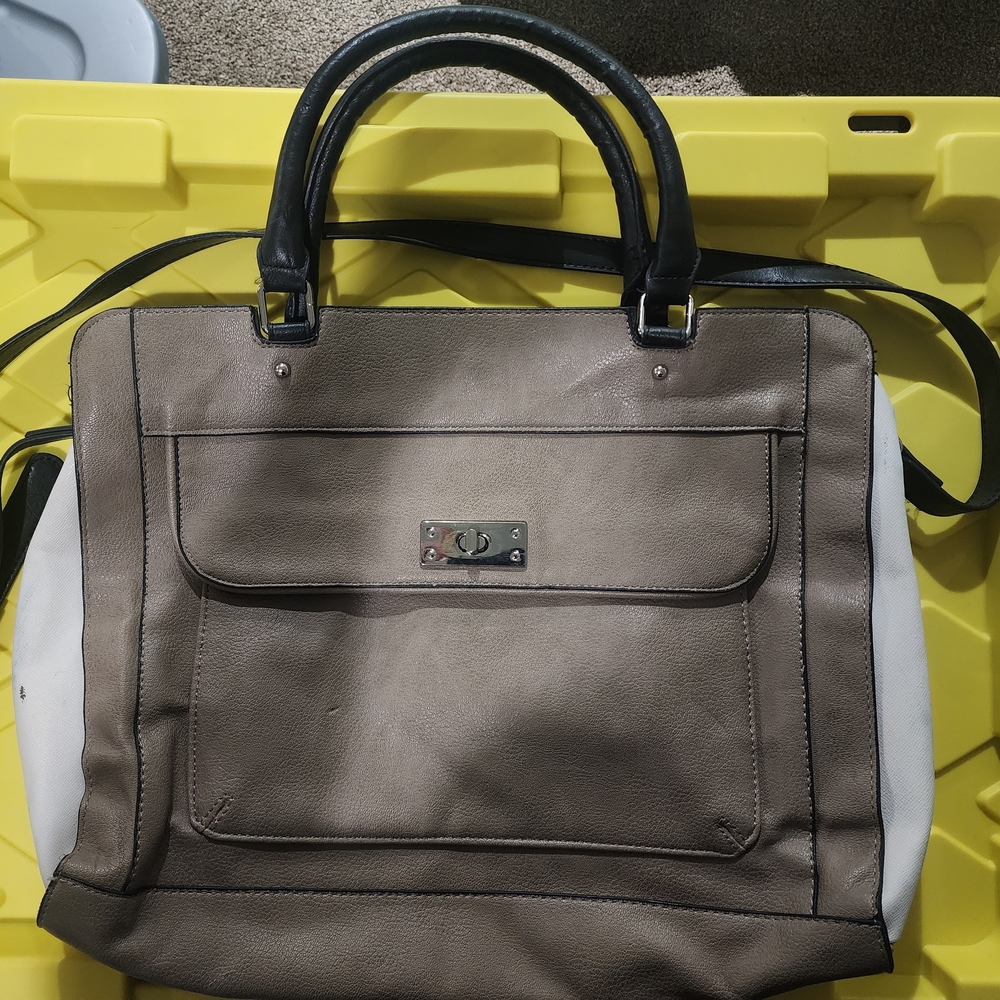 Elegant Tan and Black Womens Tote